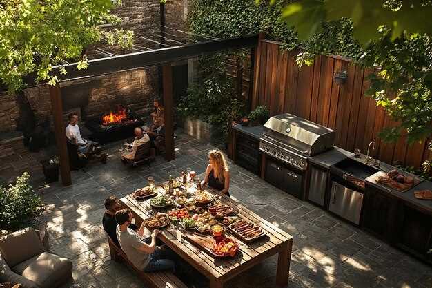 Функциональная организация пространства: рабочая зона, хранение топлива, мебель и освещение для вечернего использования